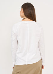 White cut and long sleeve shirt