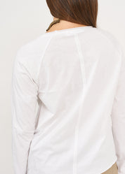 White cut and long sleeve shirt