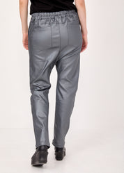 Silver imitation leather boy pants