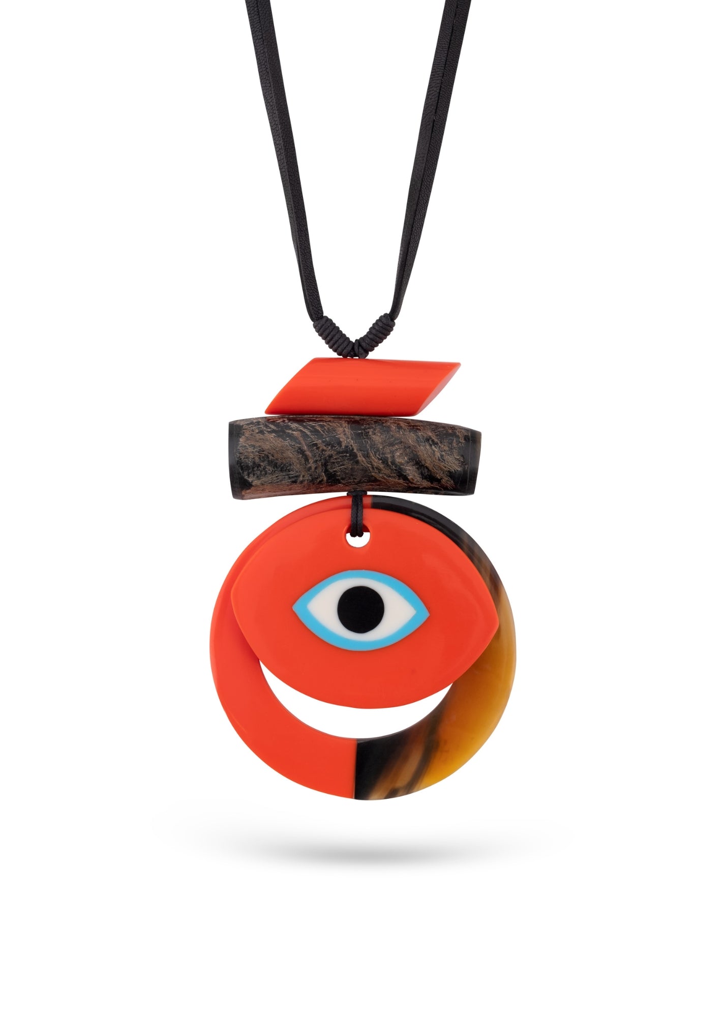 Half horn necklace and big red eye