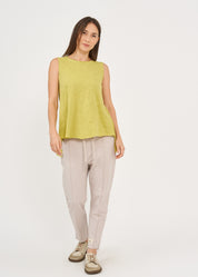 Light green long back triangle top