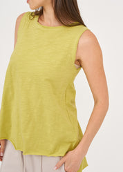 Light green long back triangle top