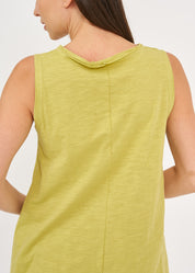 Light green long back triangle top