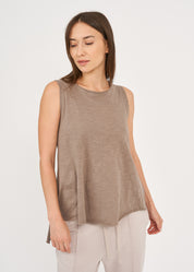 Brown long back triangle top