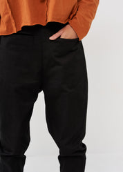 Boy pants straight pockets black