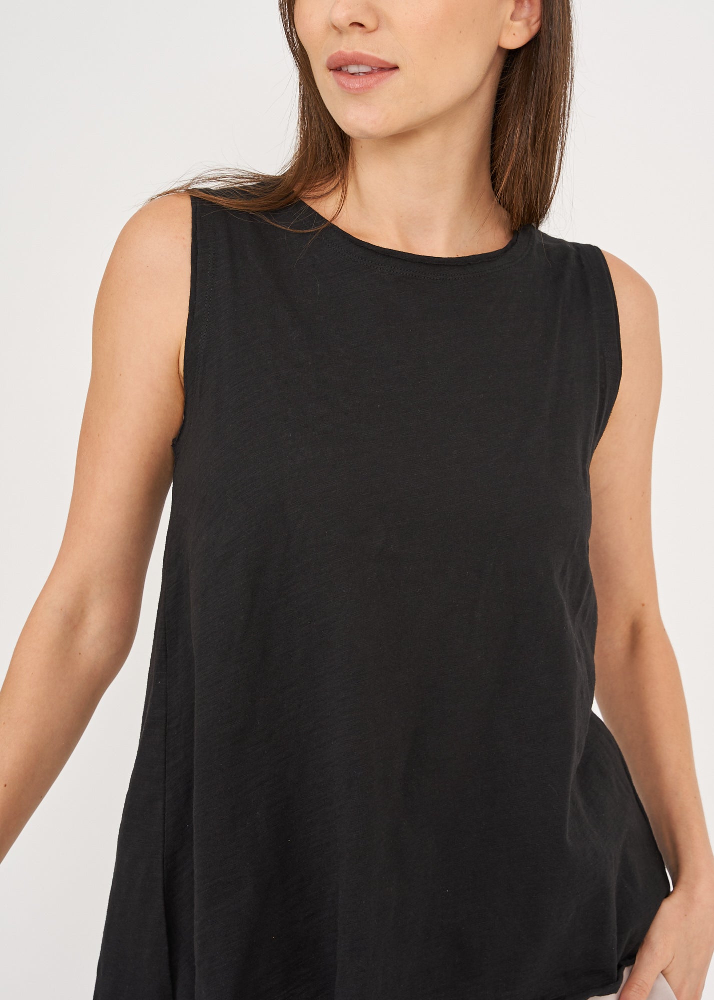 Black long back triangle top