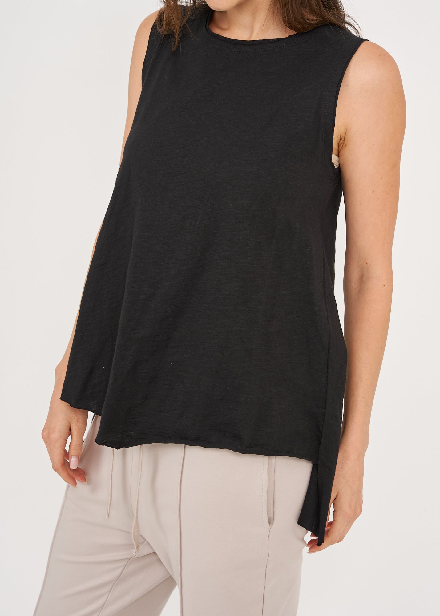 Black long back triangle top