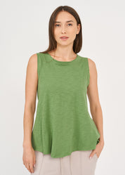 Green long back triangle top