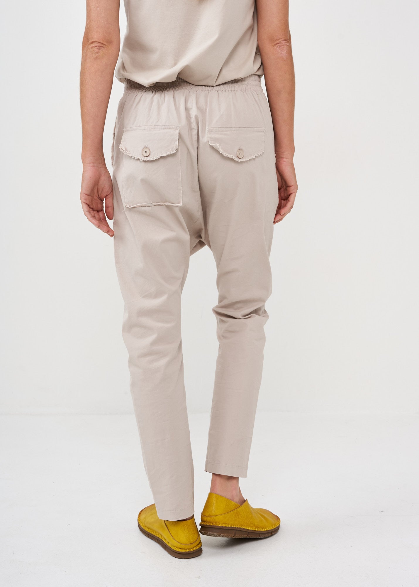 Boy long pants with back pockets Stone