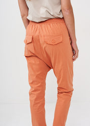 Boy long pants with back pockets orange