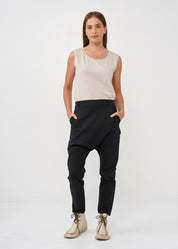 Boy long pants with back pockets black