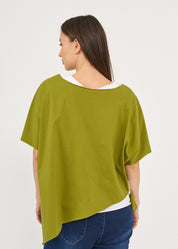 Green short sleeve oversized bat shirt