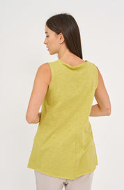 Light green long back triangle top