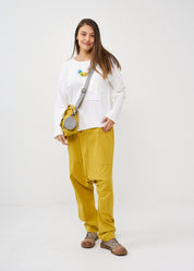 Mustard high waist baggy pants