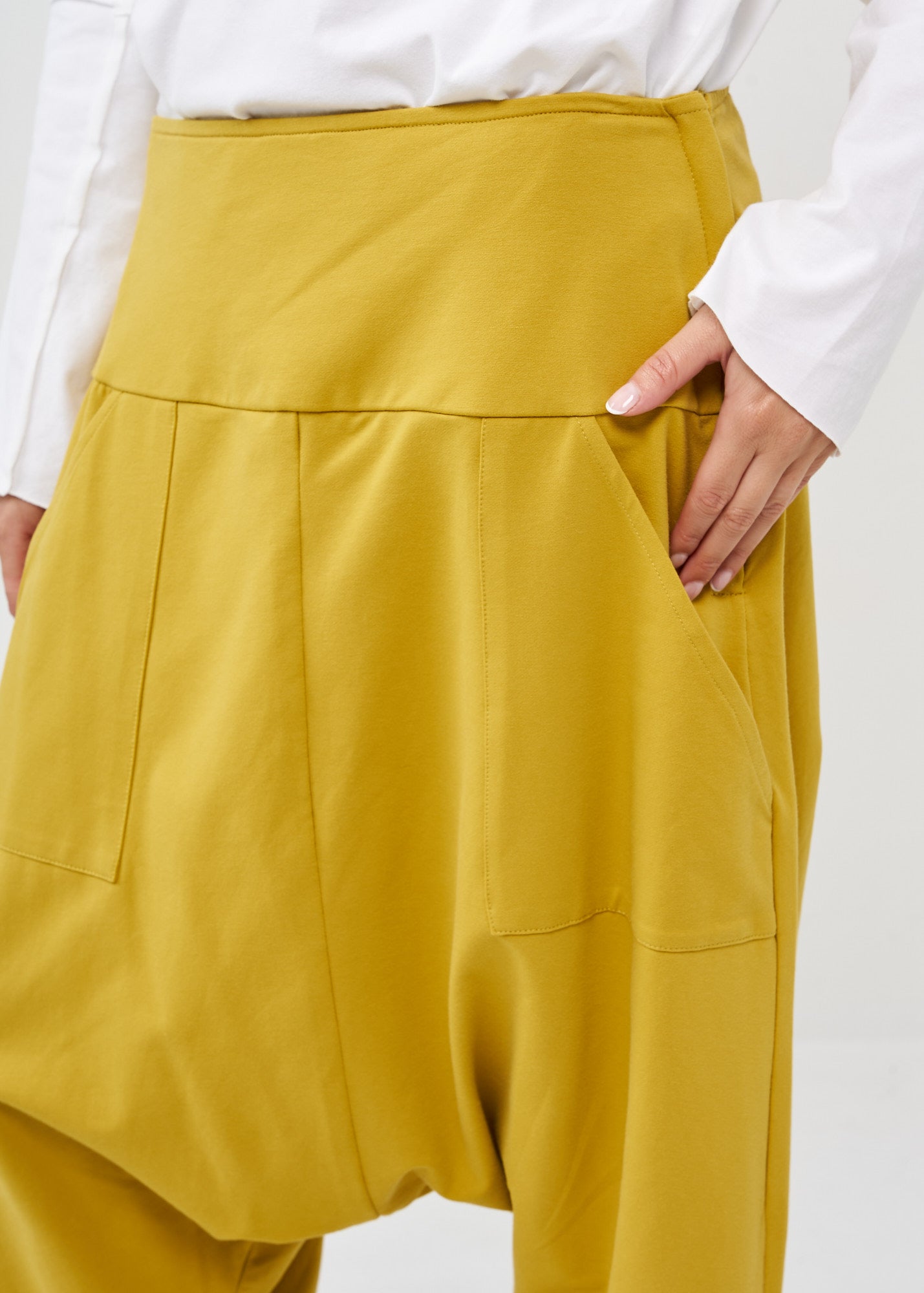 Mustard high waist baggy pants