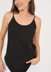 Spaghetti tank top black 