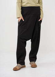 Black high waist baggy pants