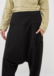 Black high waist baggy pants