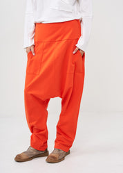 Orange high waist baggy pants