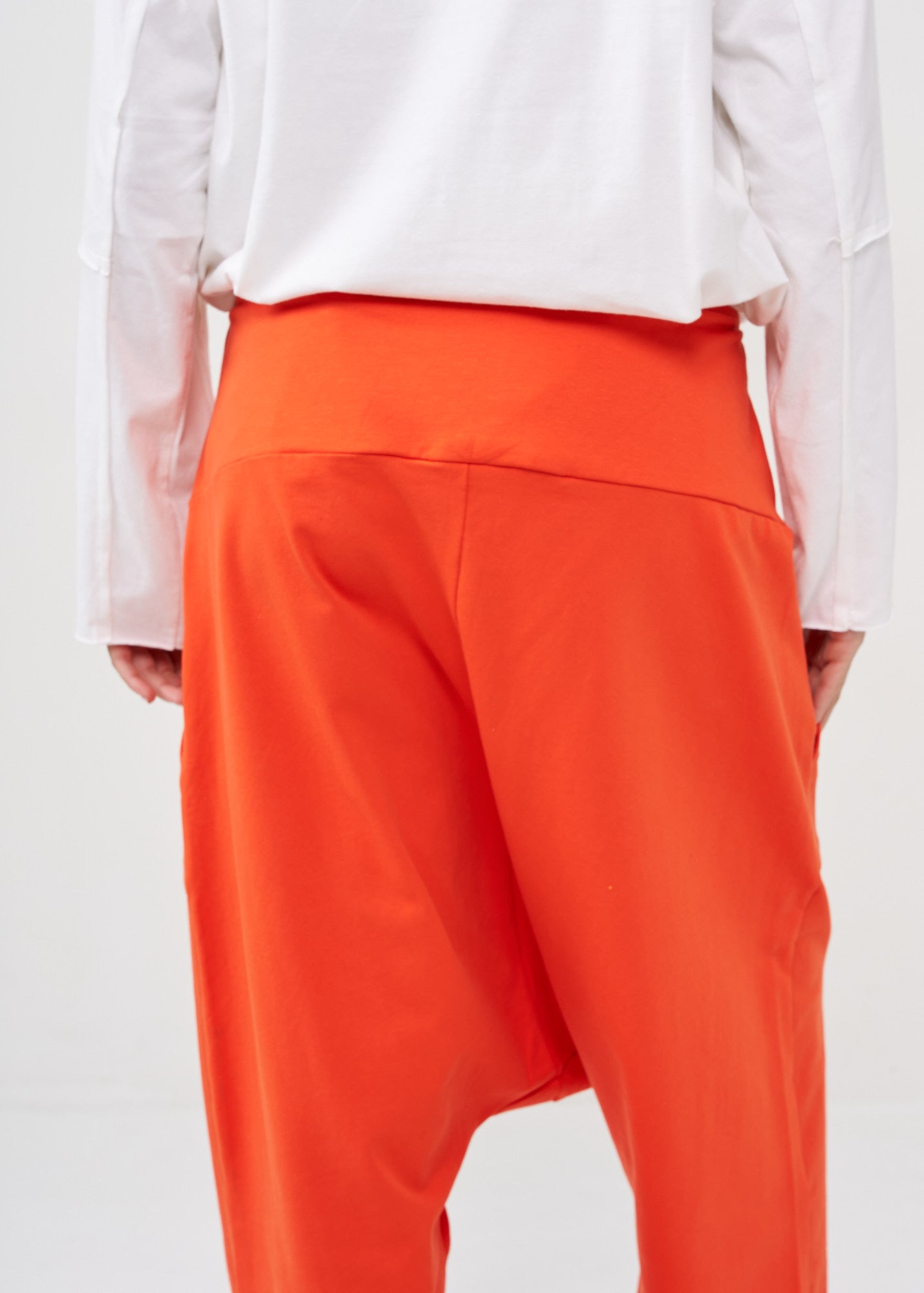 Orange high waist baggy pants