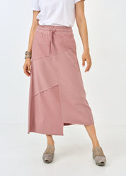 Franz Terry pink asymmetric cut skirt