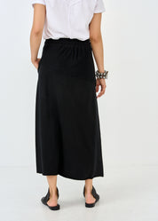 Franz Terry skirt asymmetric cuts black