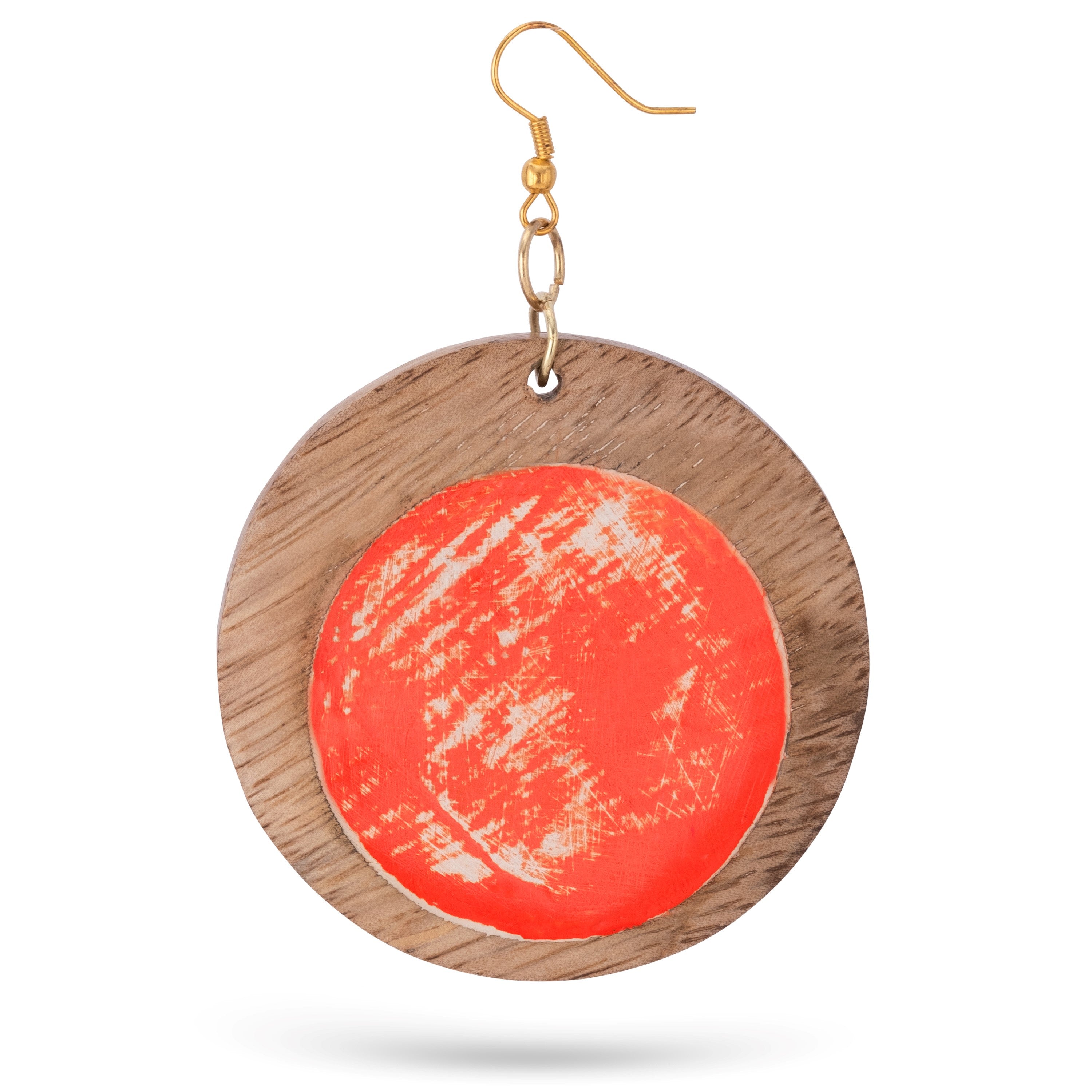 Red mango wood wash earrings