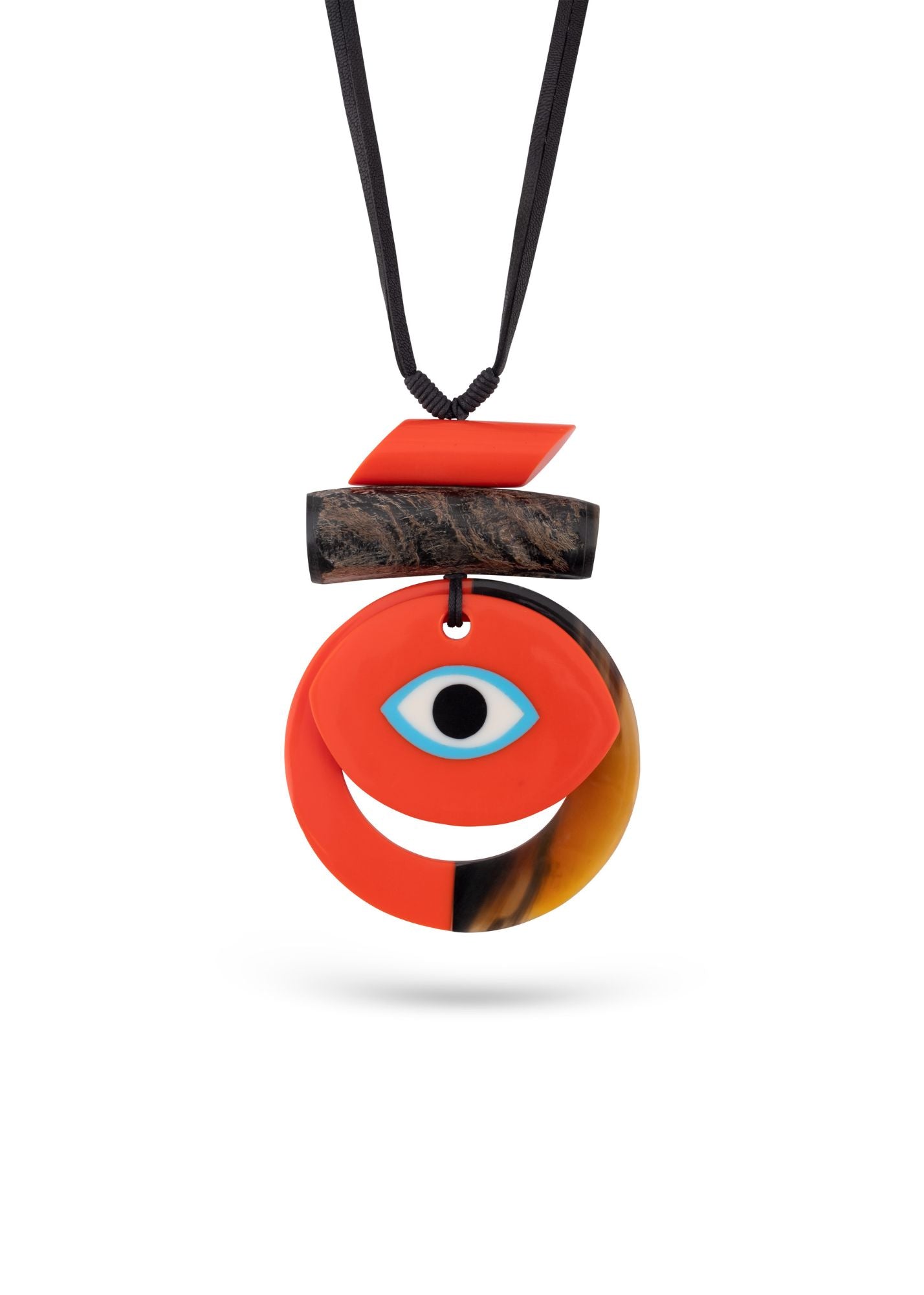 Half horn necklace and big red eye