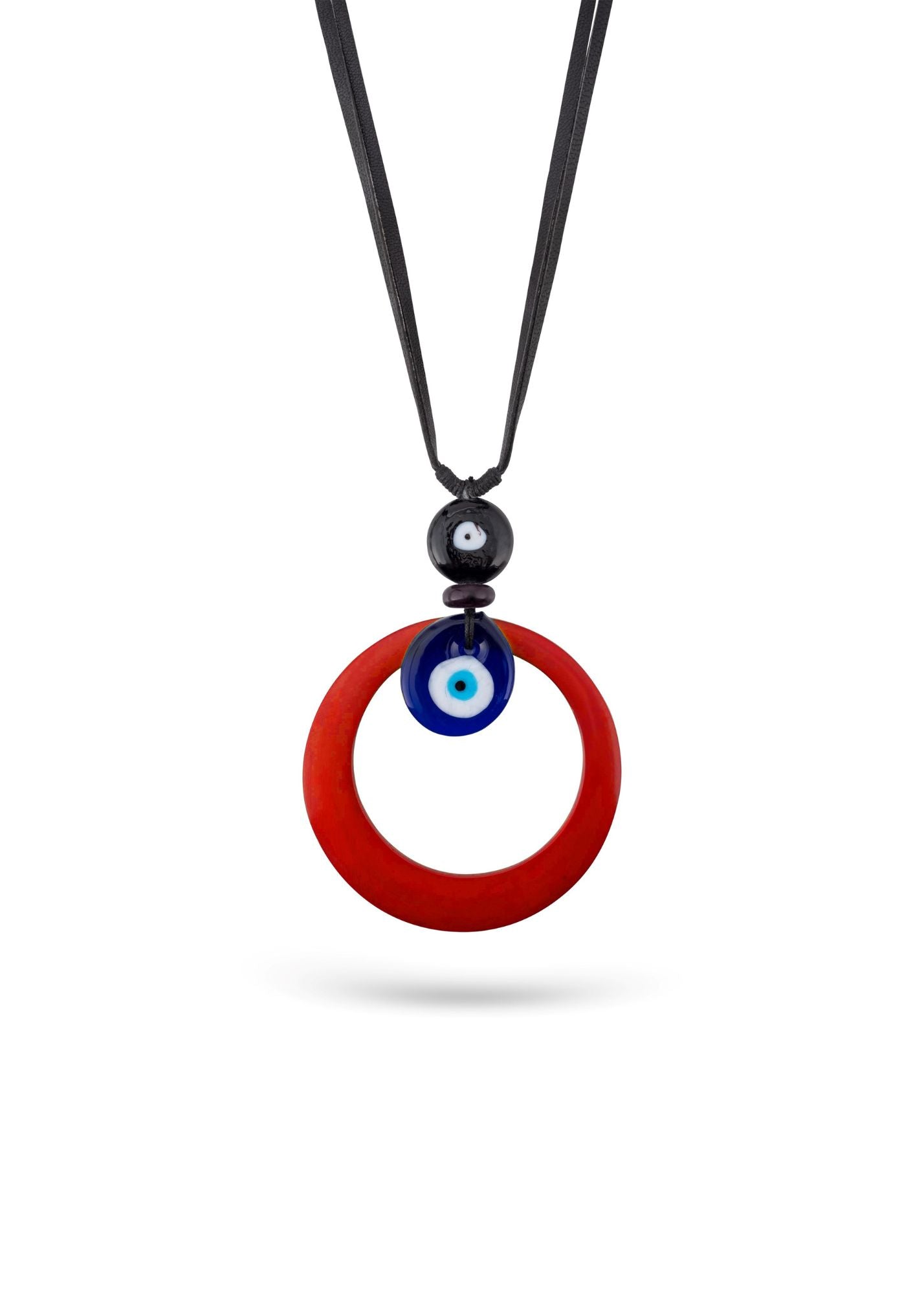 Necklace with two small red eyes