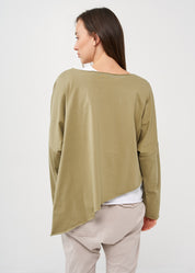 Green long sleeve oversized bat shirt