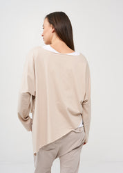 Stone long sleeve oversized bat shirt