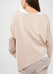 Stone long sleeve oversized bat shirt