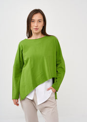 Bat shirt long sleeve french terry green