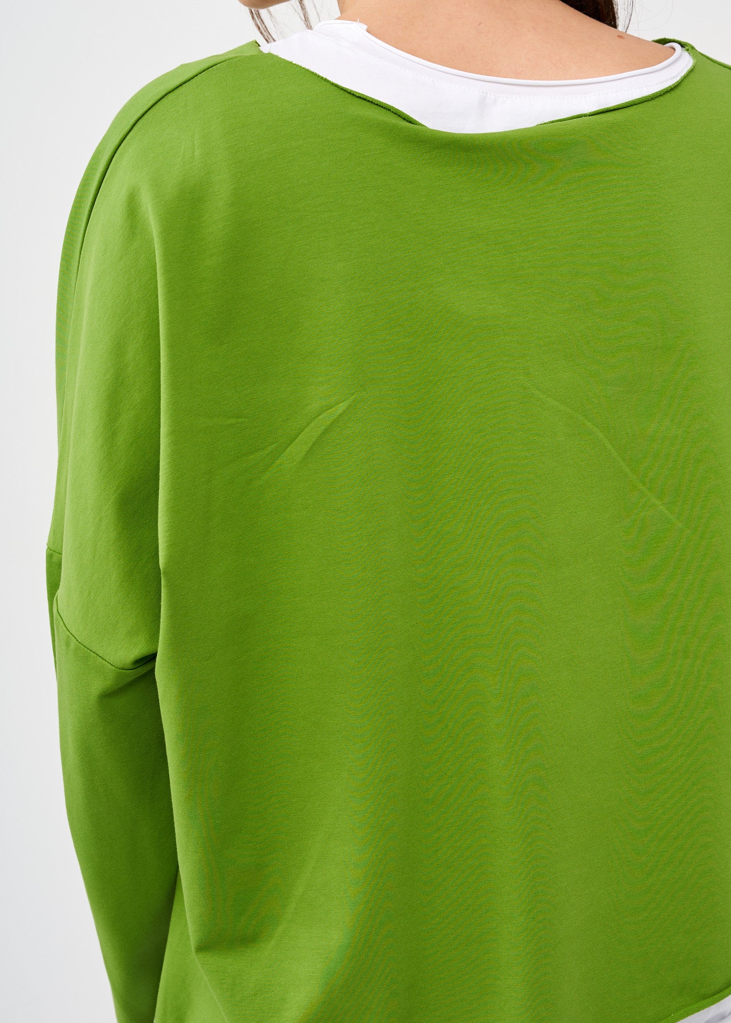 Bat shirt long sleeve french terry green