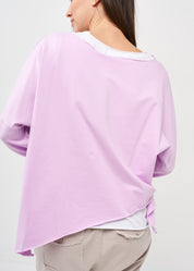 French terry purple long sleeve bat shirt