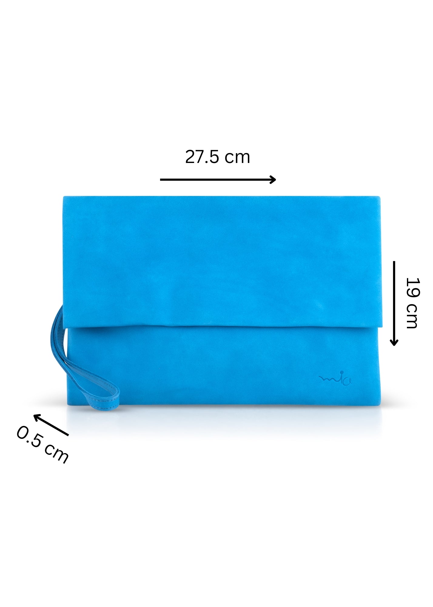 Light blue magnetized klapa evening bag