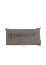 Elongated envelope wallet with cards inside gray