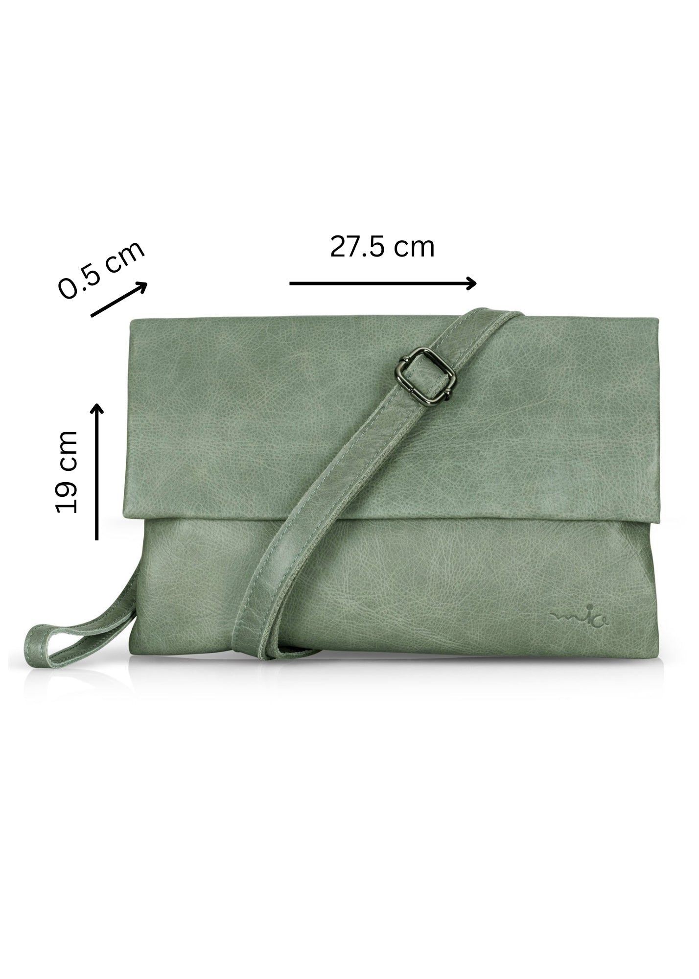 Light green magnetized kalapa evening bag