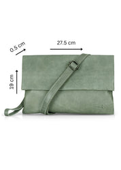 Light green magnetized kalapa evening bag