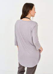 Gray shell short sleeve tunic