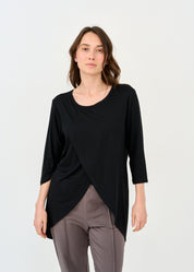 Black sheath short sleeve tunic