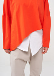 French terry orange long sleeve bat shirt