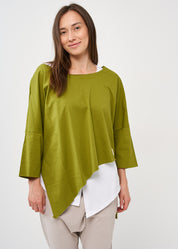 Green 3/4 sleeve oversized bat shirt