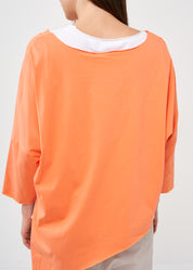 Orange oversized 3/4 sleeve bat shirt