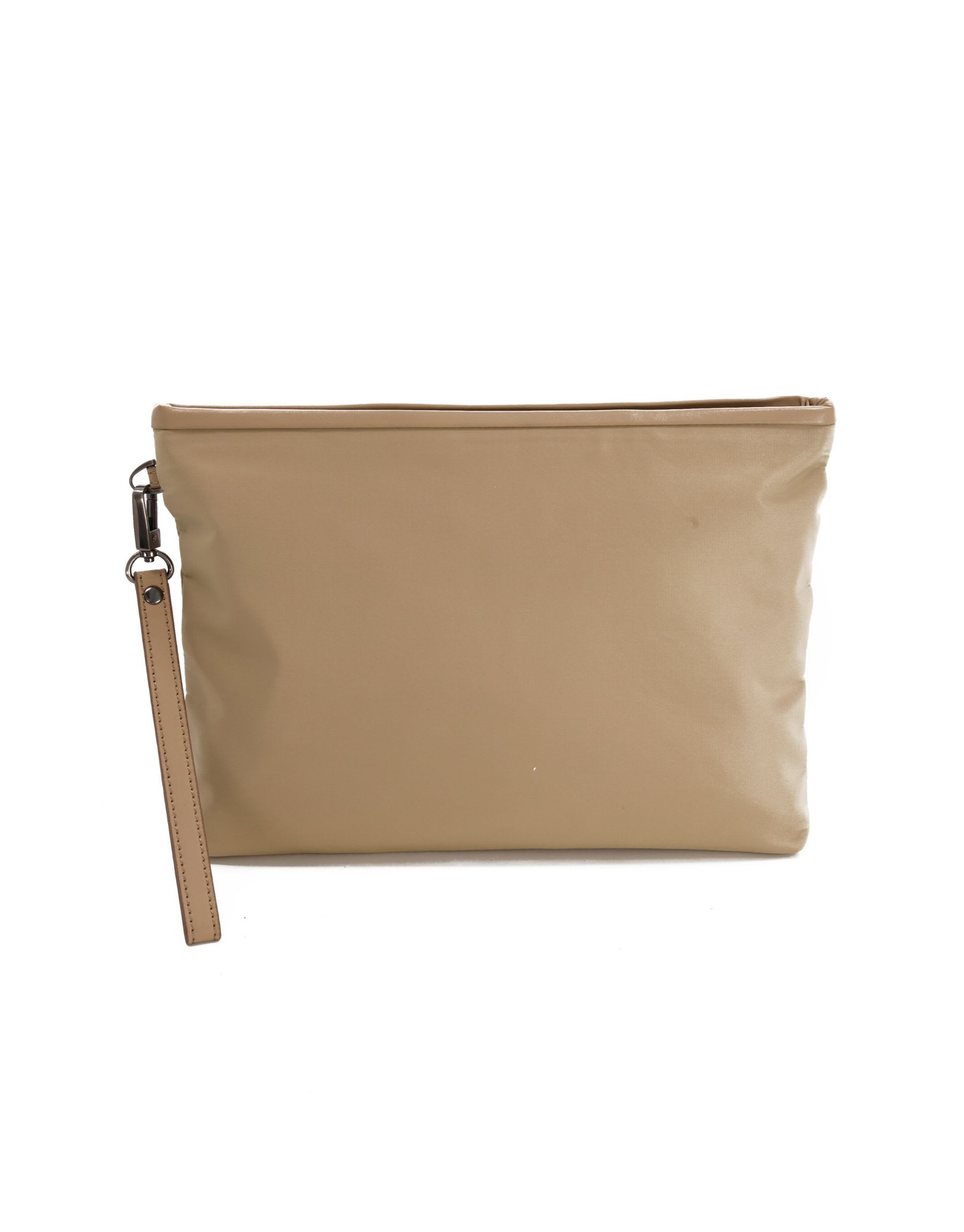 beige nylon evening bag