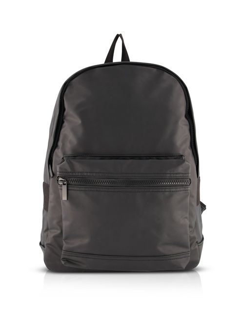 Large black front pocket nylon backpack