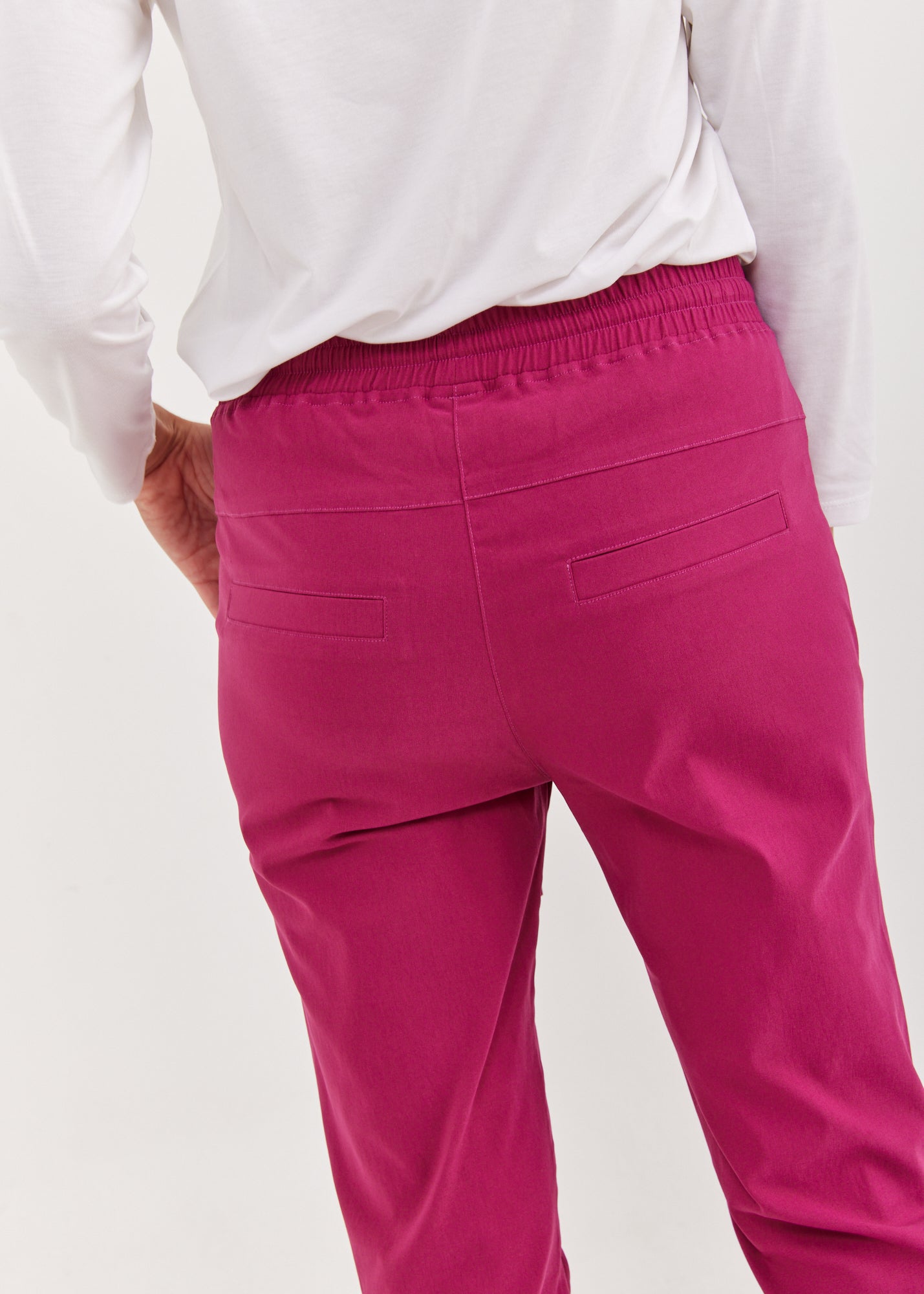 Purple straight leg basic pants