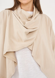 Short top with a stone wrapped scarf