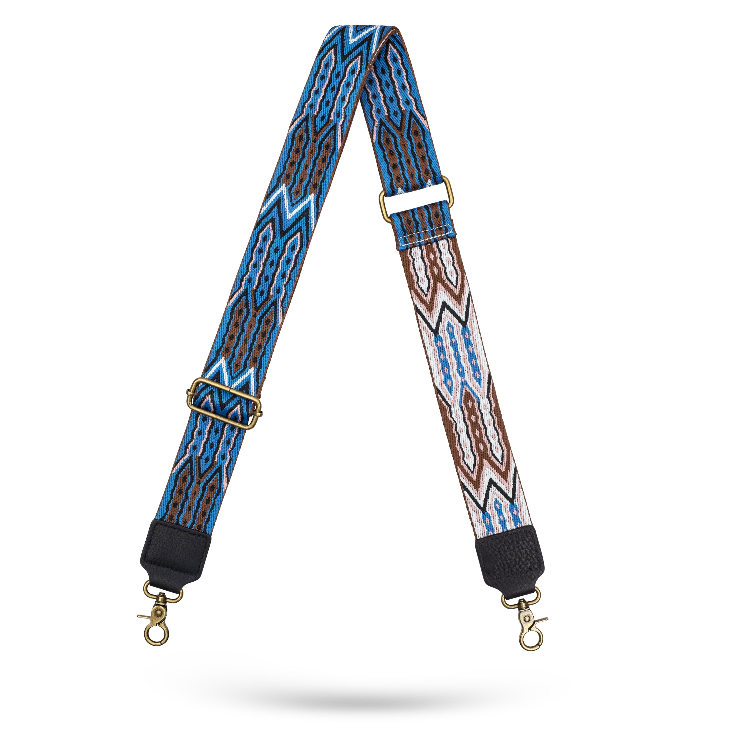 Colorful bag strap combined with blue dots