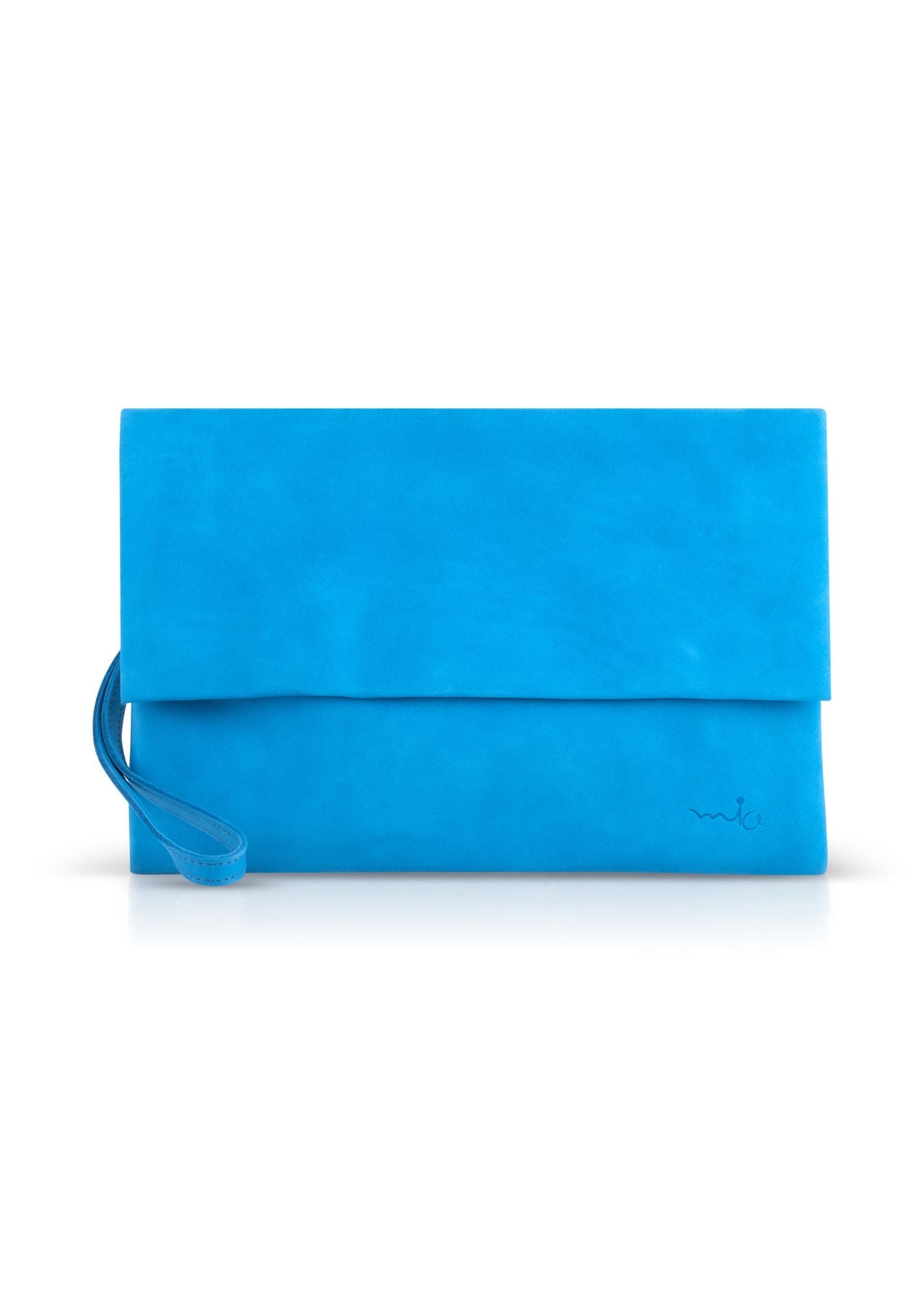 Light blue magnetized klapa evening bag